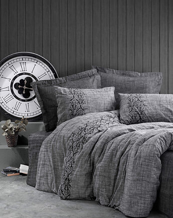 Zestaw pościeli 22 Owce - PLAIN 100% bawełna grafit 140x200 cm, dr_studio