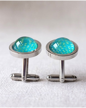 spinki w kropeczki shine, kameLeonia