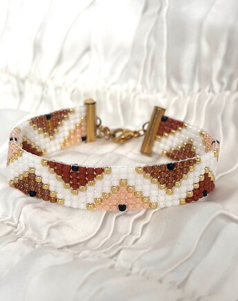 Bransoletka szklane koraliki Toho stal chirurgiczna - fall dream, Marigold