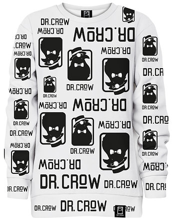 Bluza bez kaptura Chłopiec DR.CROW Logo Biała, DrCrow