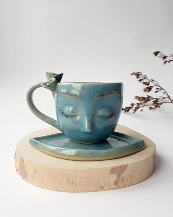 Filiżanka ceramiczna  z twarzą  Morska 200ml, Sztuka Dzielna