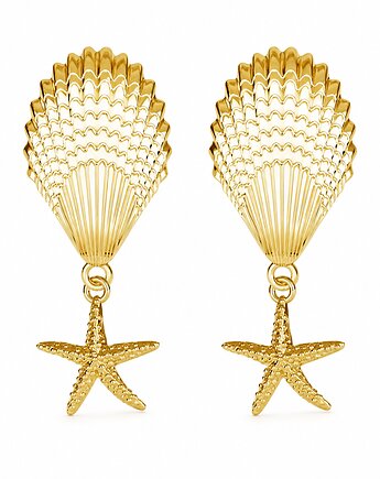 Kolczyki SEASHORE- srebro, złoto, różowe złoto, ISSI Jewelry