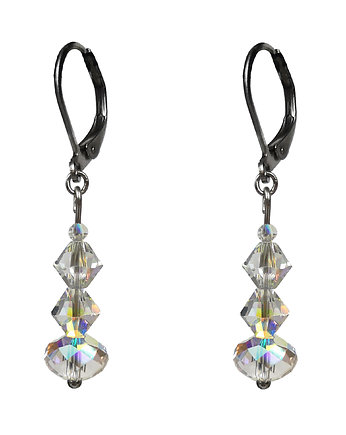 Kolczyki z kryształkami Swarovskiego, Silver Violet