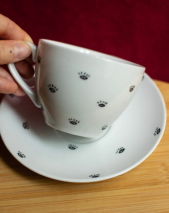 FIliżanka ze spodkiem w oczy, megurum.art