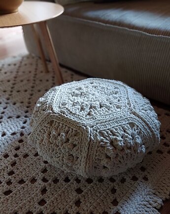 Puf poducha siedzisko pufa LUNA Ecru, Knitting Factory