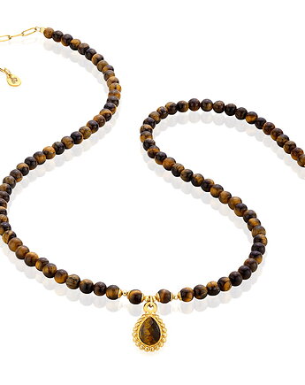 Naszyjnik z kamieni naturalnych - tygrysie oko, MYNESS