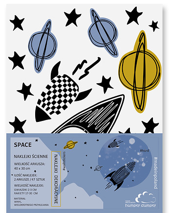 NAKLEJKI  ścienne KOSMOS (Space), Humpty Dumpty Room Decoration