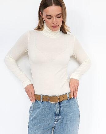Golf Simple merino kremowy, Lucky HandMade