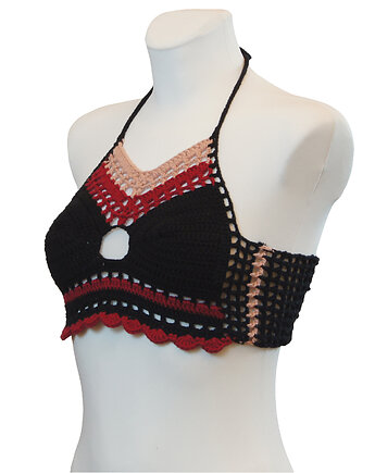 Top / bralet na szydełku na lato ze 100 procent bawelny rozmiar S, cosy creation