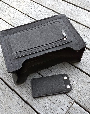 Organizer LUX do torebki - czarny filc, Beltrani