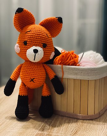 Rudy lisek, maskotka, prezent dla dziecka, HANDMADE crochet by Klaudia