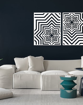 3D DEKORACYJNE PANELE GEOMETRYCZNE, MINIMALISTYCZNA DEKORACJA ŚCIENNA, BIAŁY, ORNAMENTI