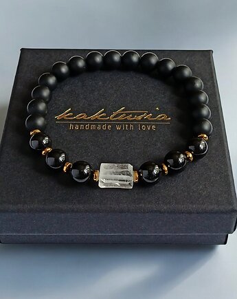 OCZYSZCZENIE,OCHRONA, SIŁA :: kryształ górski, turmalin, onyks :: gold, kaktusia