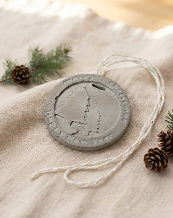 Betonowa Zawieszka na choinkę "Merry Christmas", BetonCrafts