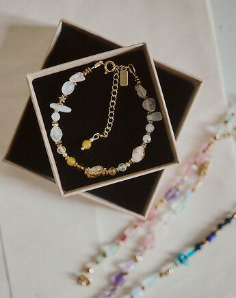 Bransoletka Landrynek N.4 mix kamieni, Okruszek Biżuteria