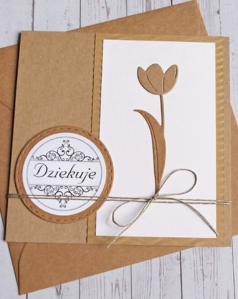 DZIĘKUJĘ : kartka handmade :: PODZIĘKOWANIE : eko, kaktusia