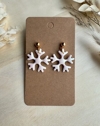 Kolczyki Śnieżynki holo - syrenka, freska