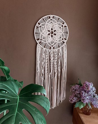 Makrama - łapacz snów - mandala flower - zamówienie indywidualne, Damariz