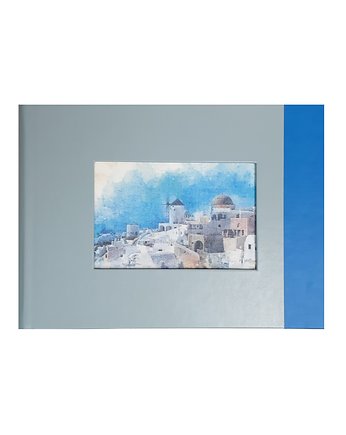 Album Santorini czyli greckie wakacje 20x27 cm 40 białych i przekładki stron, Pracownia Introligator Gliwice