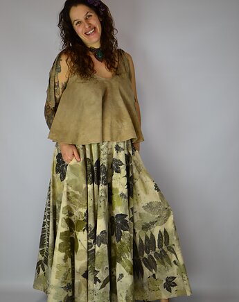 Barwiona Roślinami Spódnica "Gęsty Las", Zielekada