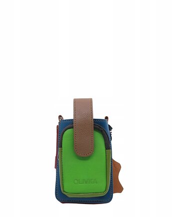 Torebka na telefon i portfel 2w1 skóra naturalna unikatowa pasek OLIVKA, Olivka Warsaw