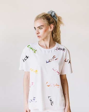 T-shirt Love White, Paula Łukasiewicz