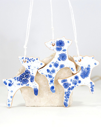 Nakrapiane reniferki świąteczne - ozdoby choinkowe, 10FingersArt