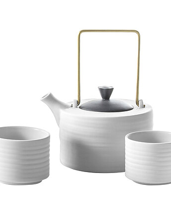Zestaw do herbaty Toczony/ biała porcelana, Modus Design