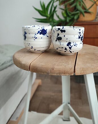 Porcelanowa czarka w niebieskie kropki wysoka, Mazurek and things