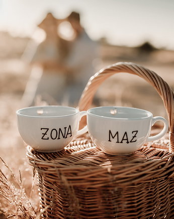 Zestaw filiżanek - ŻONA MĄŻ ZŁOTE SERCE, Nadzwyczajnie