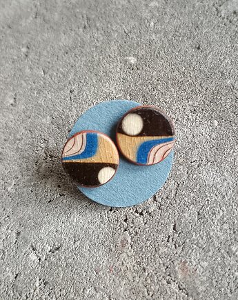 Kolczyki ceramiczne bułgarskie, biżuteria z talerzy