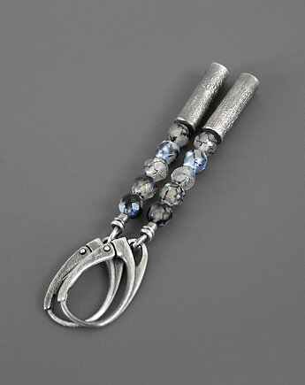 Kolczyki Stick, agat, srebro, Pastelove Jewelry