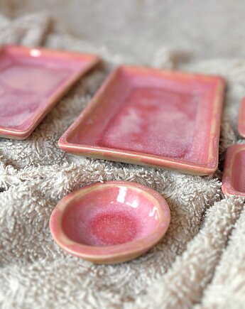 Ceramiczny zestaw 2-osobowy do sushi "Flamingo" - 3-elementowy, MKEN