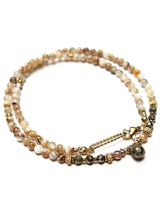 Muszla latte /17.11.25/  choker  - Szlachetna kolekcja, KiKa pracownia