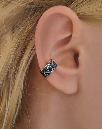 Nausznica  Romantic srebro czernione, ZIĘBA