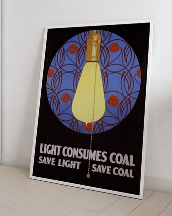 Plakat Vintage Retro Lamp, OSOBY - Prezent dla przyjaciółki