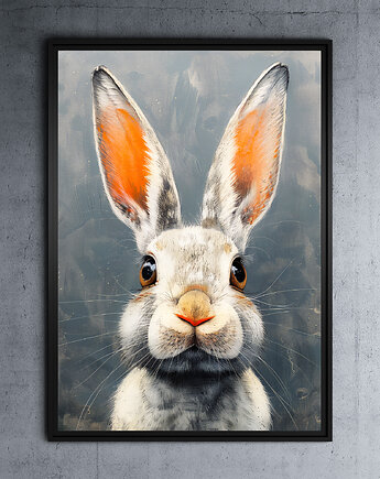 Zając - grafika na plakacie, JBJart Justyna Jaszke