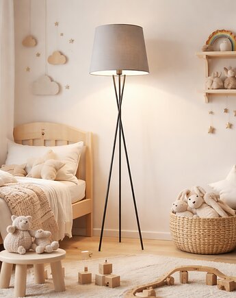 Stabilna lampa stojąca do czytania do pokoju dziecka TOKIO KIDS na trójnogu, LYSNE