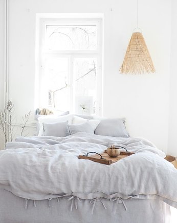 Lniana Poszewka Na Kołdrę TROCZKI LIGHT GRAY, so linen!