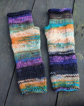 Mix z turkusem / mitenki, agat handmade