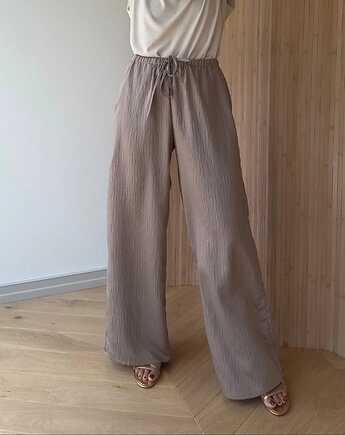 Spodnie Flow taupe, Patchouli