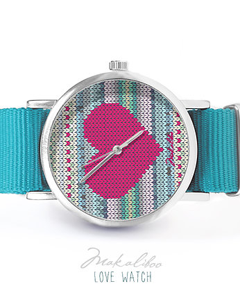 12% OFF Love Watch - sweterkowy, amarantowy, Makaliboo