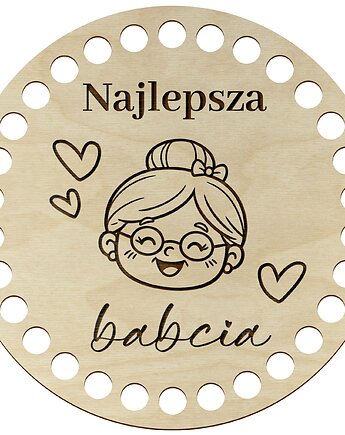 Baza Podstawa Koszyka do Szydełkowania OKRĄG 15cm Koszyka Prezent dla BABCI, smxdsgn