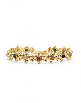 Sekret Ofelii - ręcznie szyta bransoletka., LaMia Jewellery