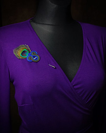 Peacock Eye- broszka soutache, Mró Soutache