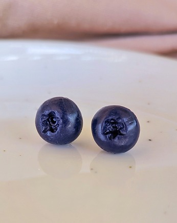 Kolczyki borówki amerykańskie, jagody, dla osoby kochającej las i owoce, Dary Rusałki