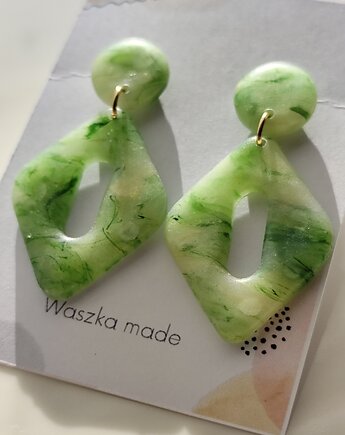 Zielone kolczyki wiszące, Waszkamade