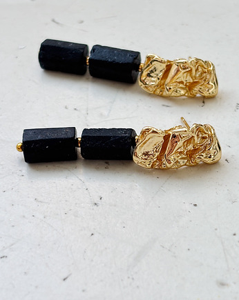 Kolczyki pozłacane z Turmalinem, Chmolowska Jewellery