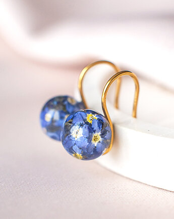 Kolczyki z niezapominajkami Indywidualne zamówienie, nature gift