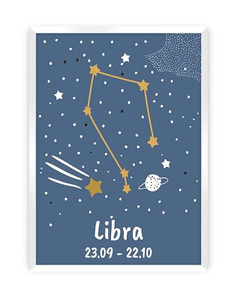 Obrazek Zodiac Libra 30x40, Yellow Tipi